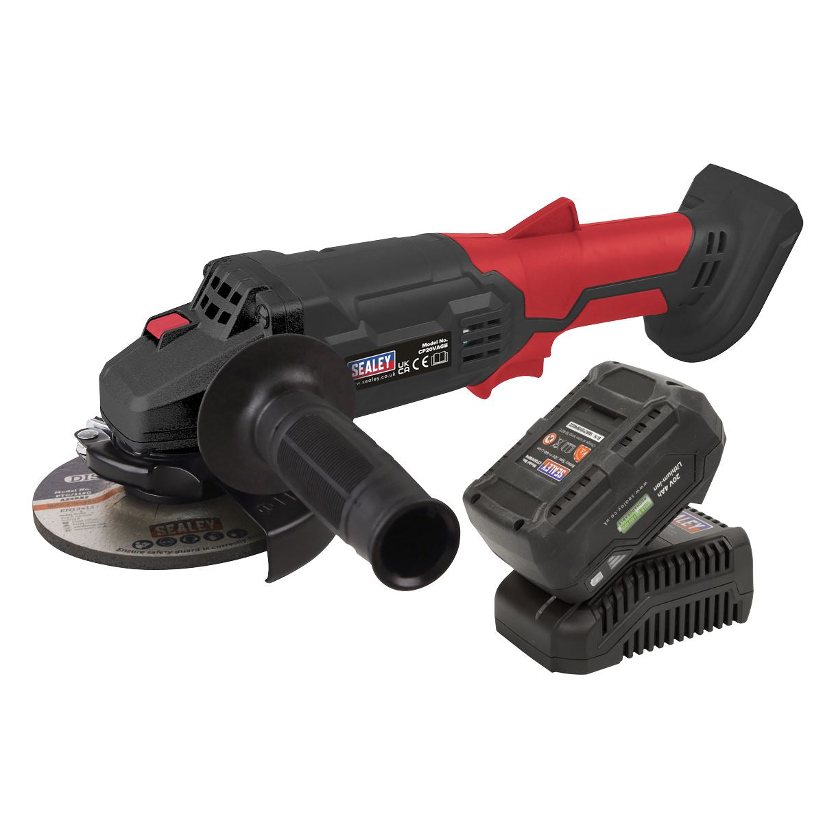 Sealey Cordless Angle Grinder Kit �115mm 20V 4Ah SV20 Series CP20VAGBKIT1