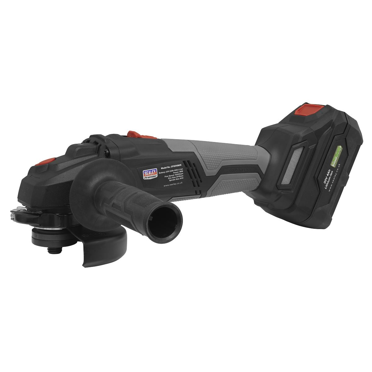 Sealey Brushless Angle Grinder �115mm 20V SV20 Series - Body Only CP20VAGX