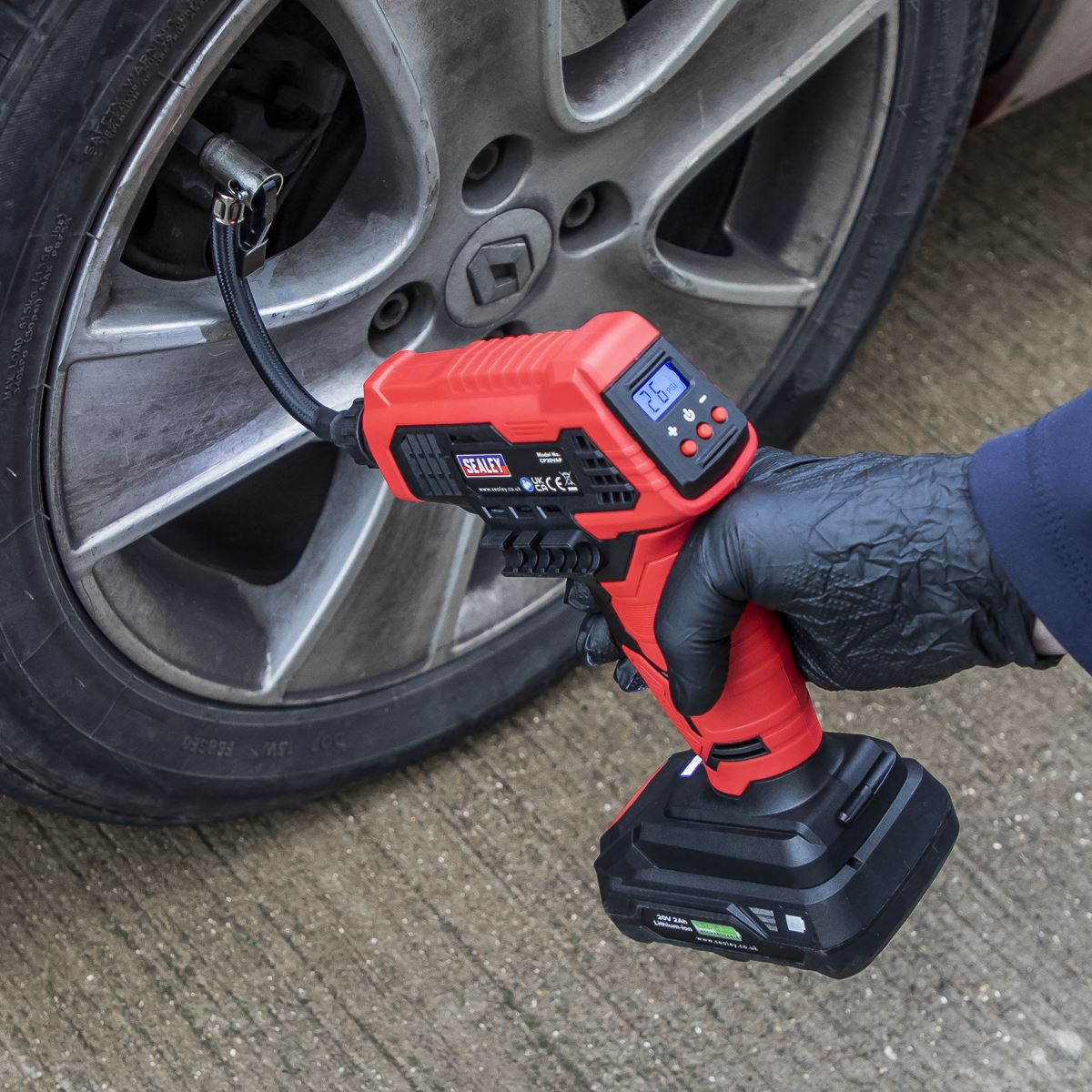 Sealey Cordless Tyre Inflator 20V SV20 Series - Body Only CP20VAP