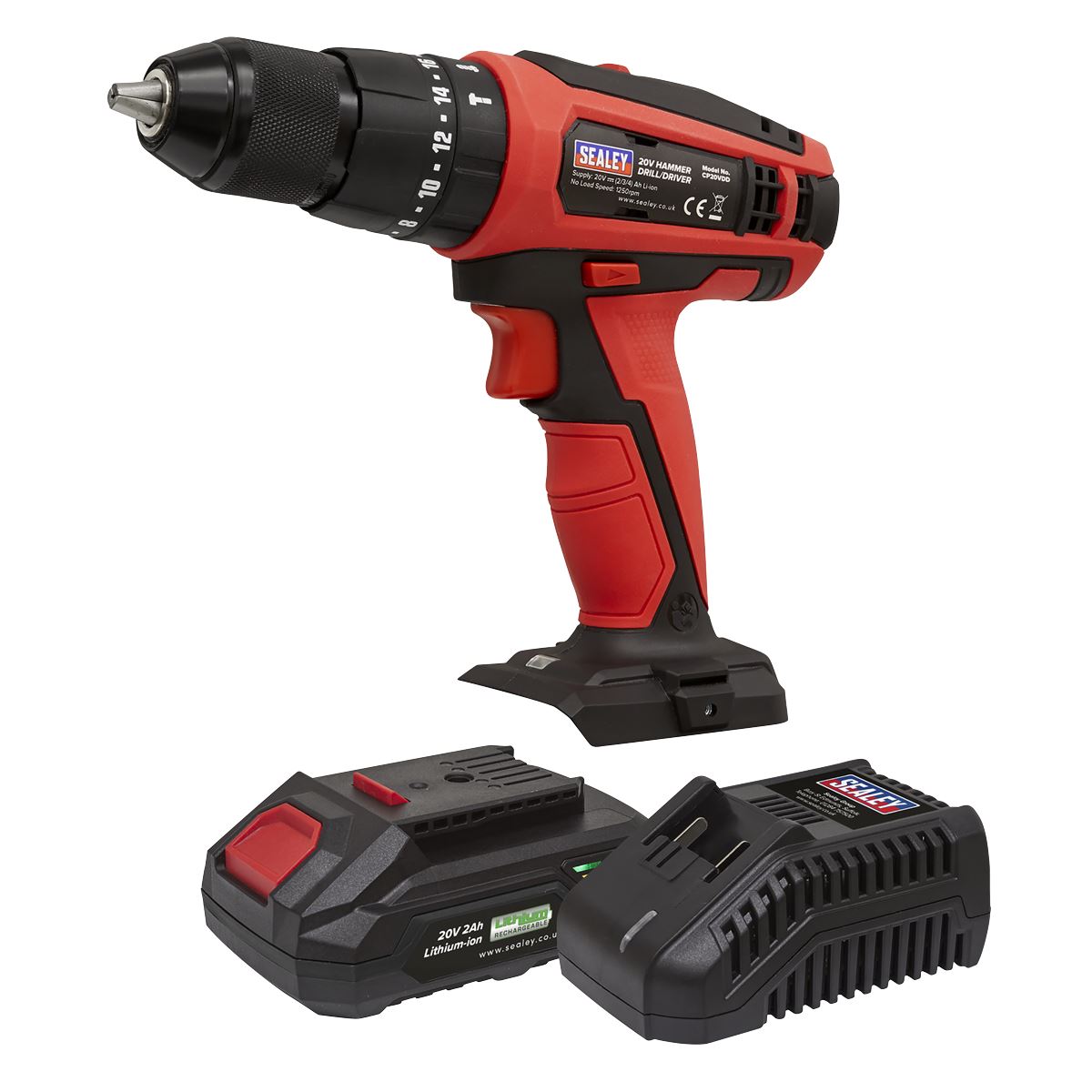 Sealey Combi Drill/Driver Kit �13mm 20V 2Ah SV20 Series Lithium-ion CP20VDDKIT1