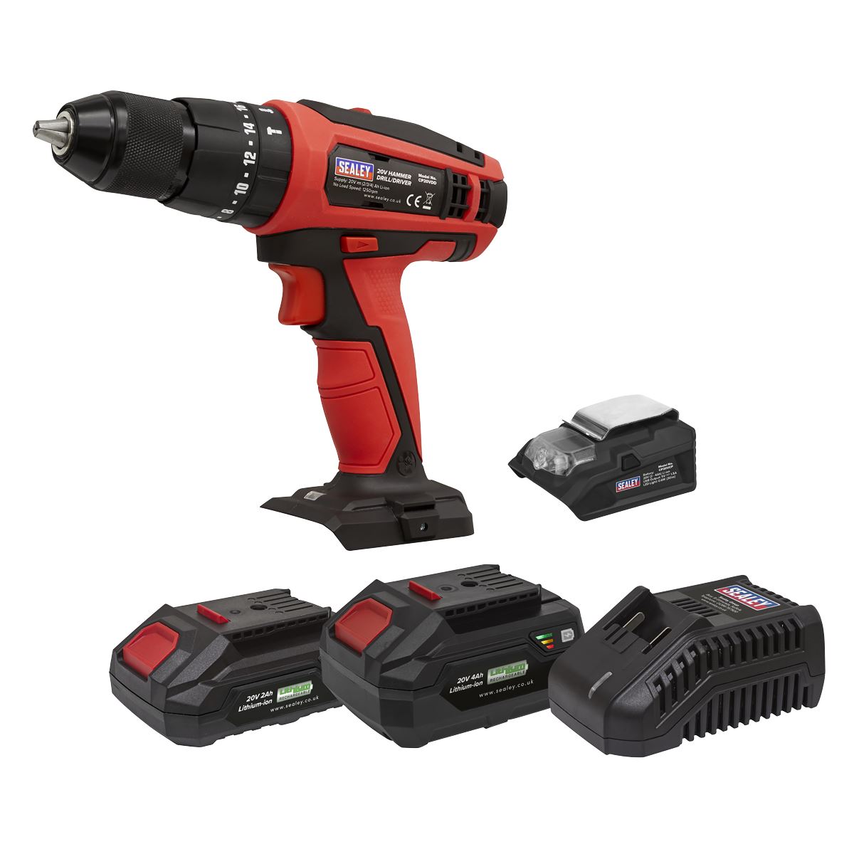 Sealey Combi Drill Kit �13mm 20V SV20 Series - 2 Batteries CP20VDDKIT