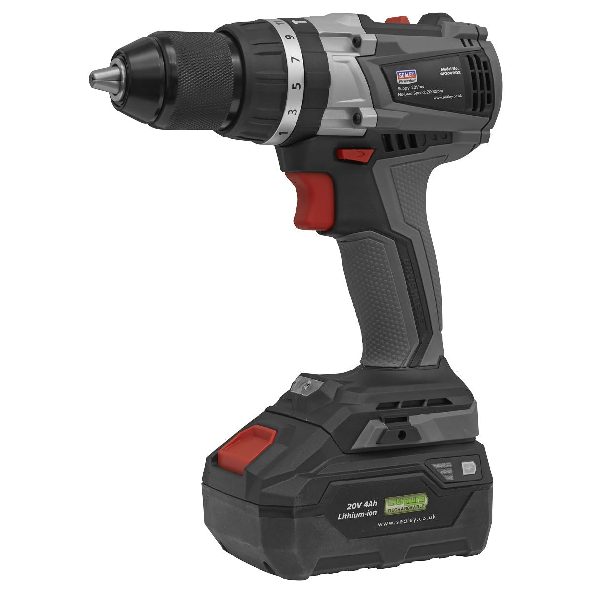 Sealey Brushless Combi Drill �13mm 20V SV20 Series - Body Only CP20VDDX