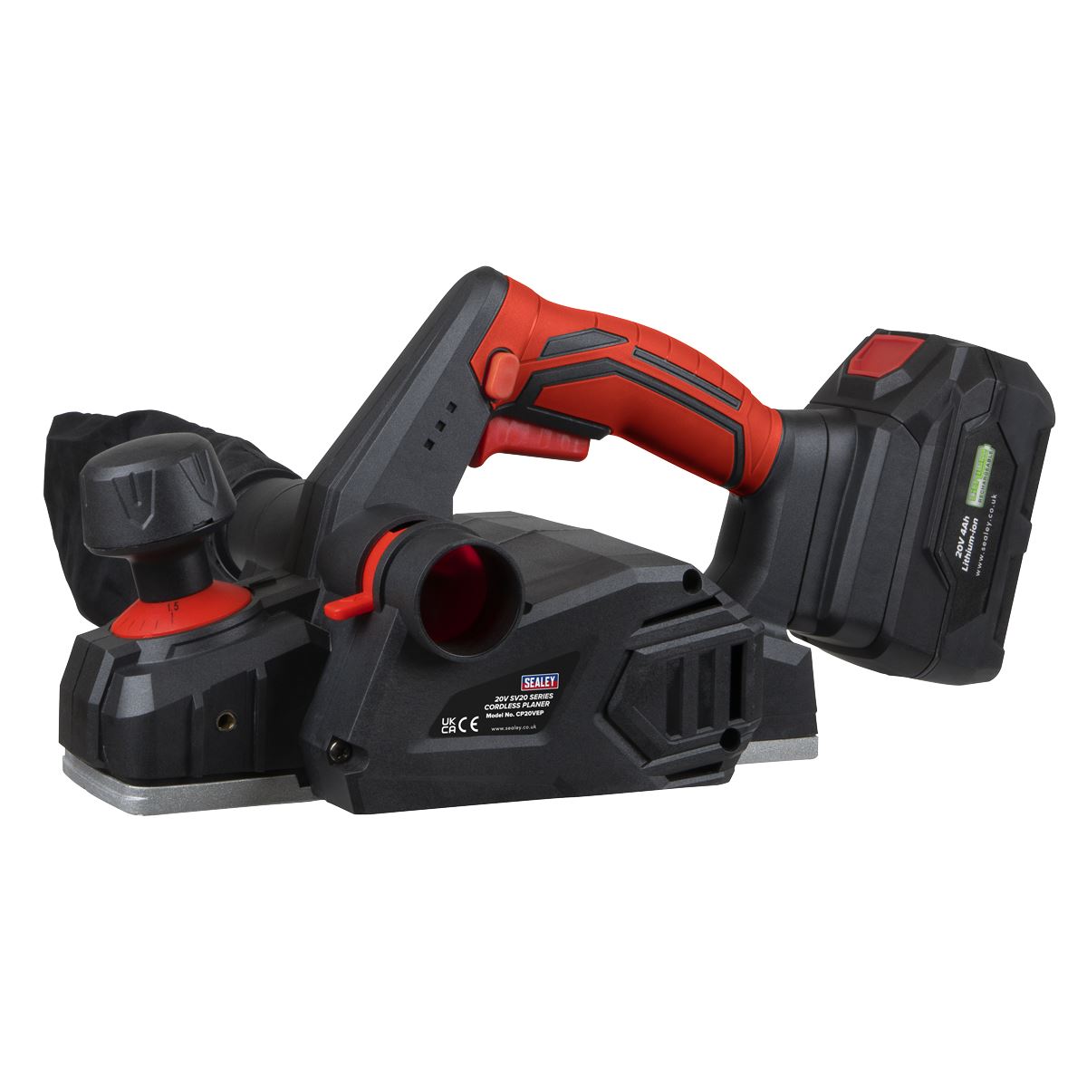 Sealey Cordless Planer 20V SV20 Series Planing Width 82mm Body Only CP20VEP