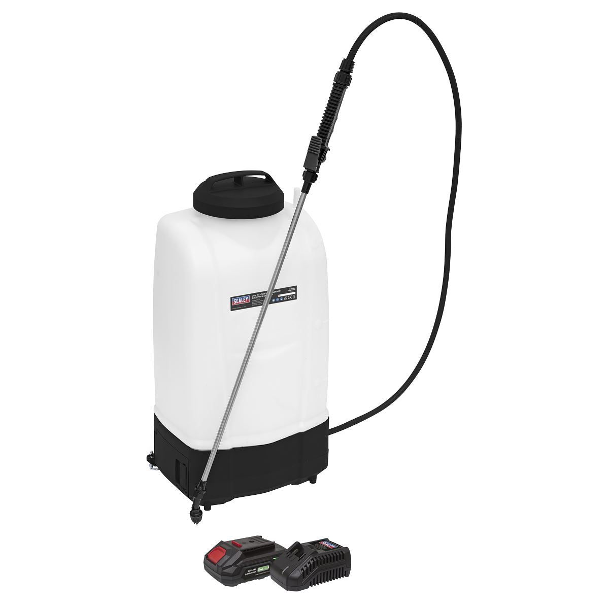 Sealey Cordless Garden Backpack Sprayer 15L 20V 2Ah SV20 Series CP20VGBSKIT1