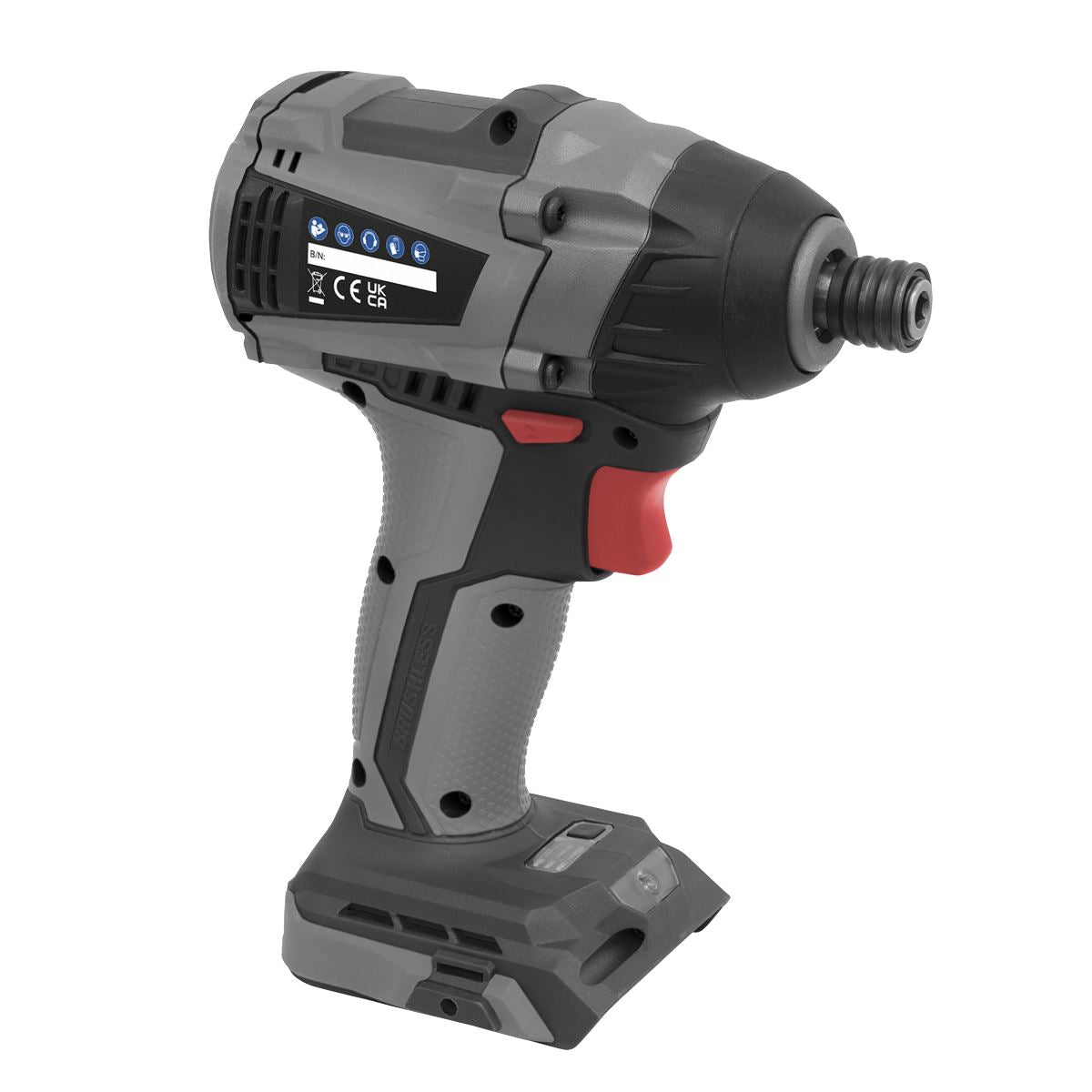 Sealey Brushless Impact Driver 20V SV20 Series 1/4"Hex - Body Only CP20VIDX