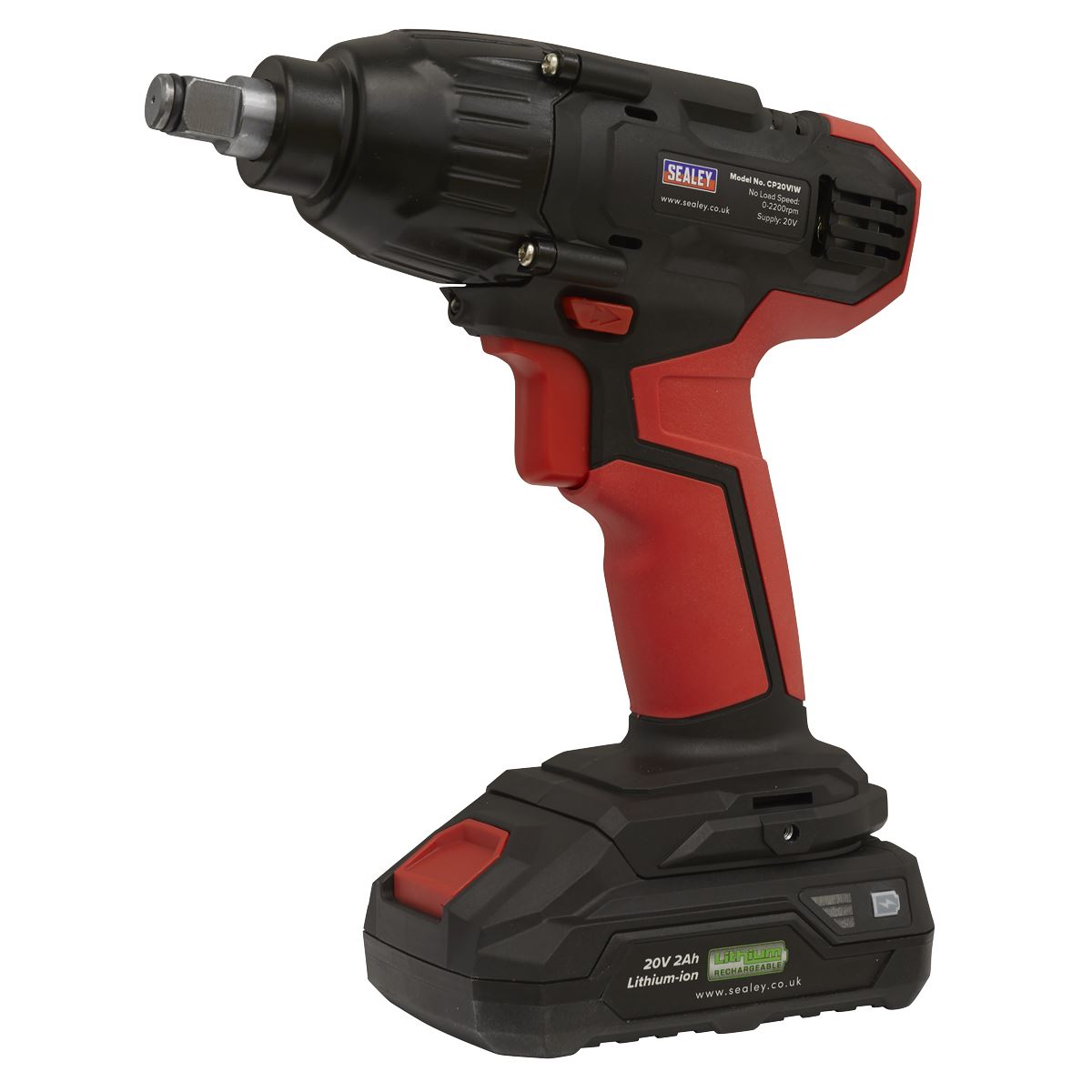 Sealey Impact Wrench 20V SV20 Series 1/2"Sq Drive - Body Only CP20VIW