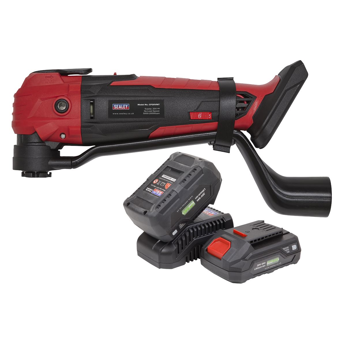 Sealey Cordless Oscillating Multi-Tool Kit 20V SV20 Series - 2 Batteries CP20VMTKIT