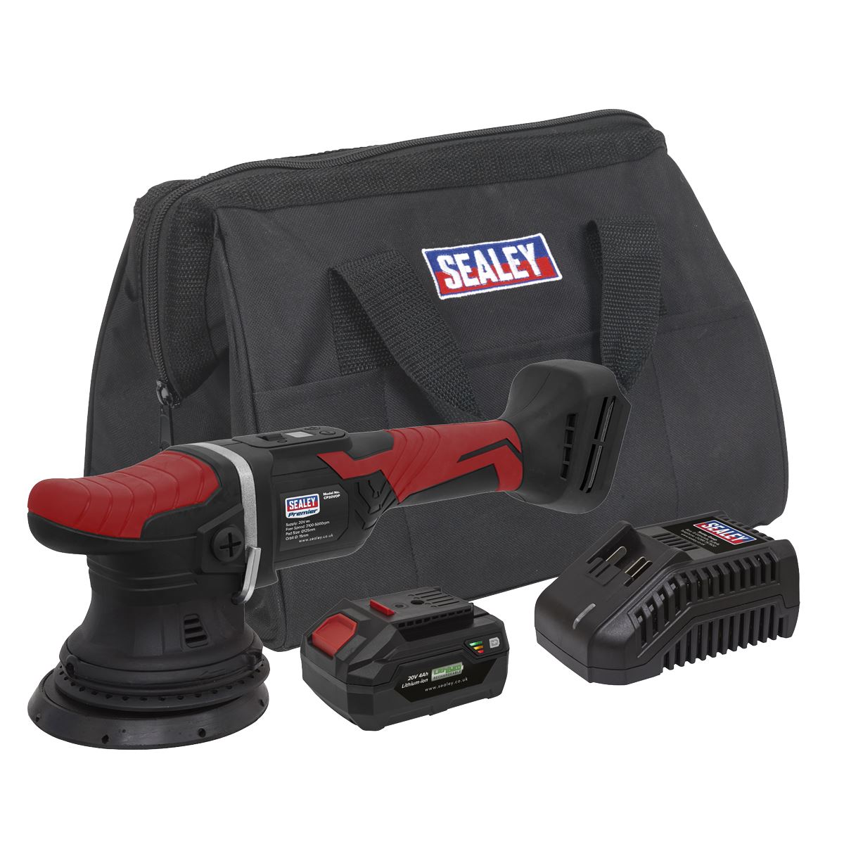 Sealey Cordless Orbital Polisher Kit 20V SV20 Series �125mm CP20VOPKIT