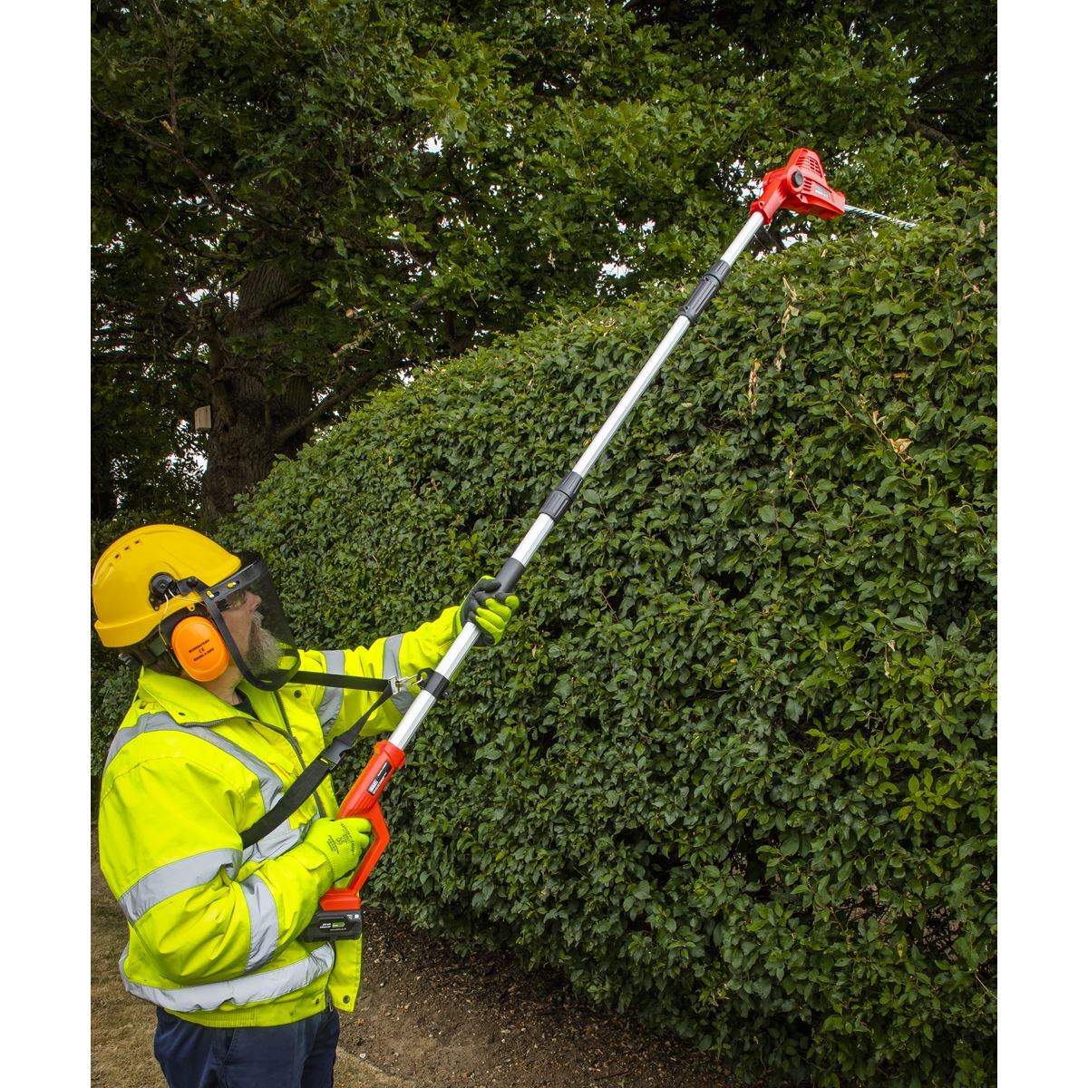 Sealey Pole Hedge Trimmer 20V 45cm SV20 Series Cordless Accessory CP20VPHT