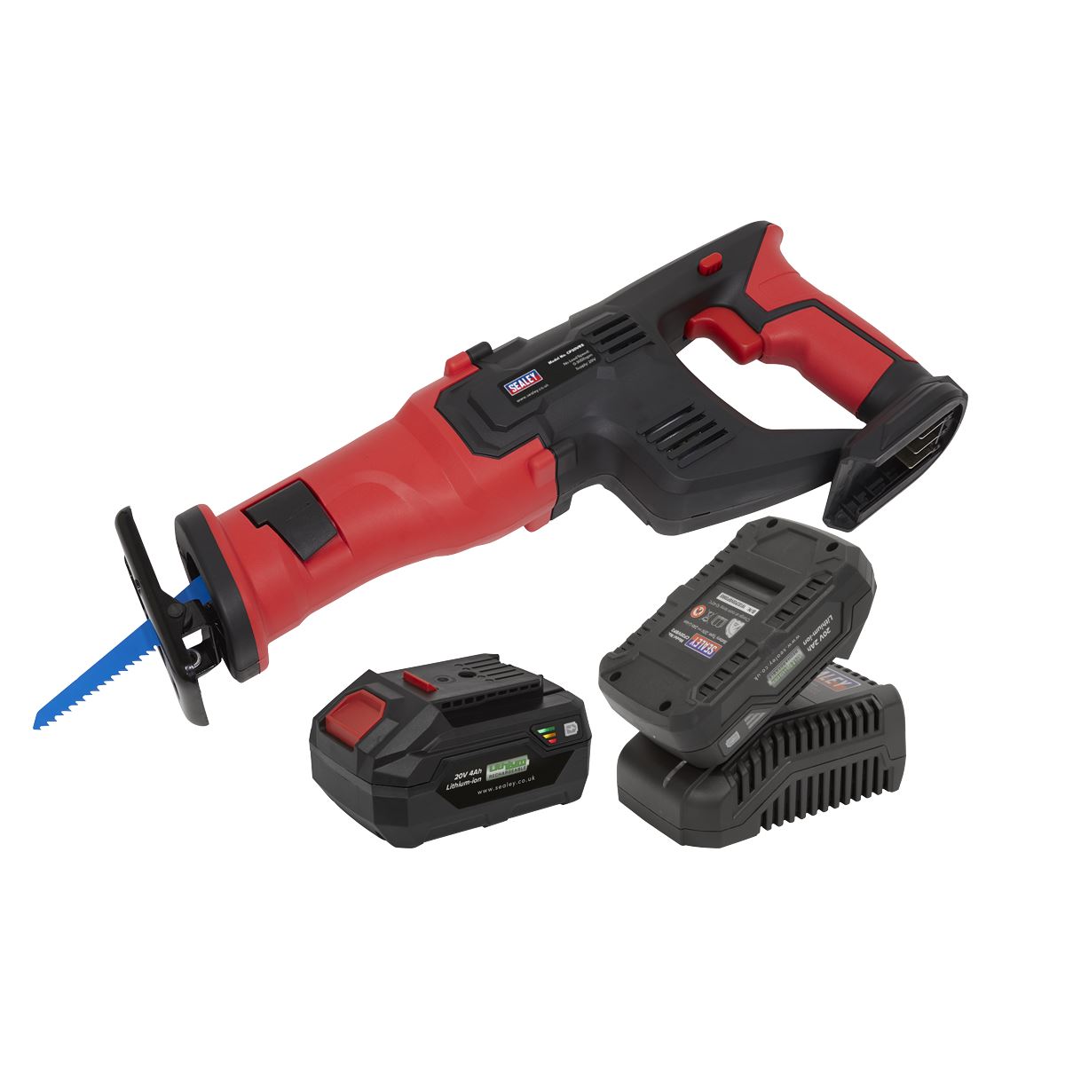 Sealey Cordless Reciprocating Saw Kit 20V SV20 Series - 2 Batteries CP20VRSKIT