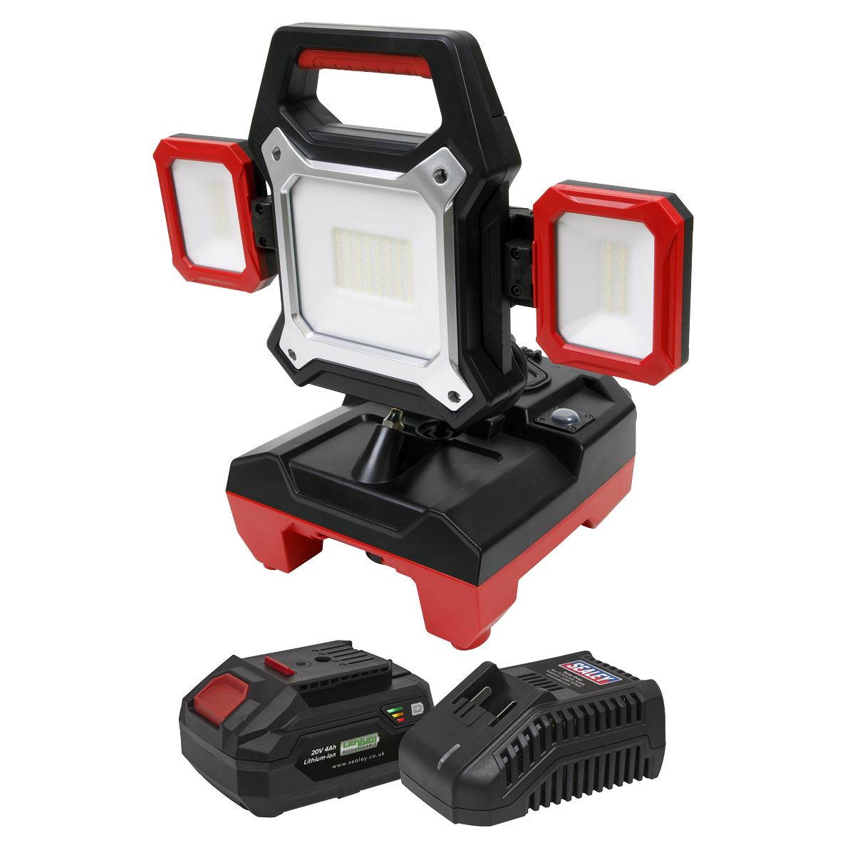 Sealey Cordless/Corded 20V 4Ah SV20 Series Worklight Kit 45W SMD LED CP20VWLKIT1