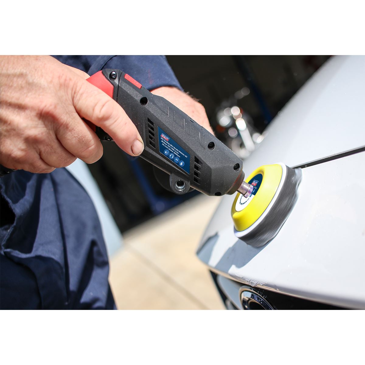Sealey Cordless Mini Sander/Polisher Kit �75mm 12V Lithium-ion CP2812V