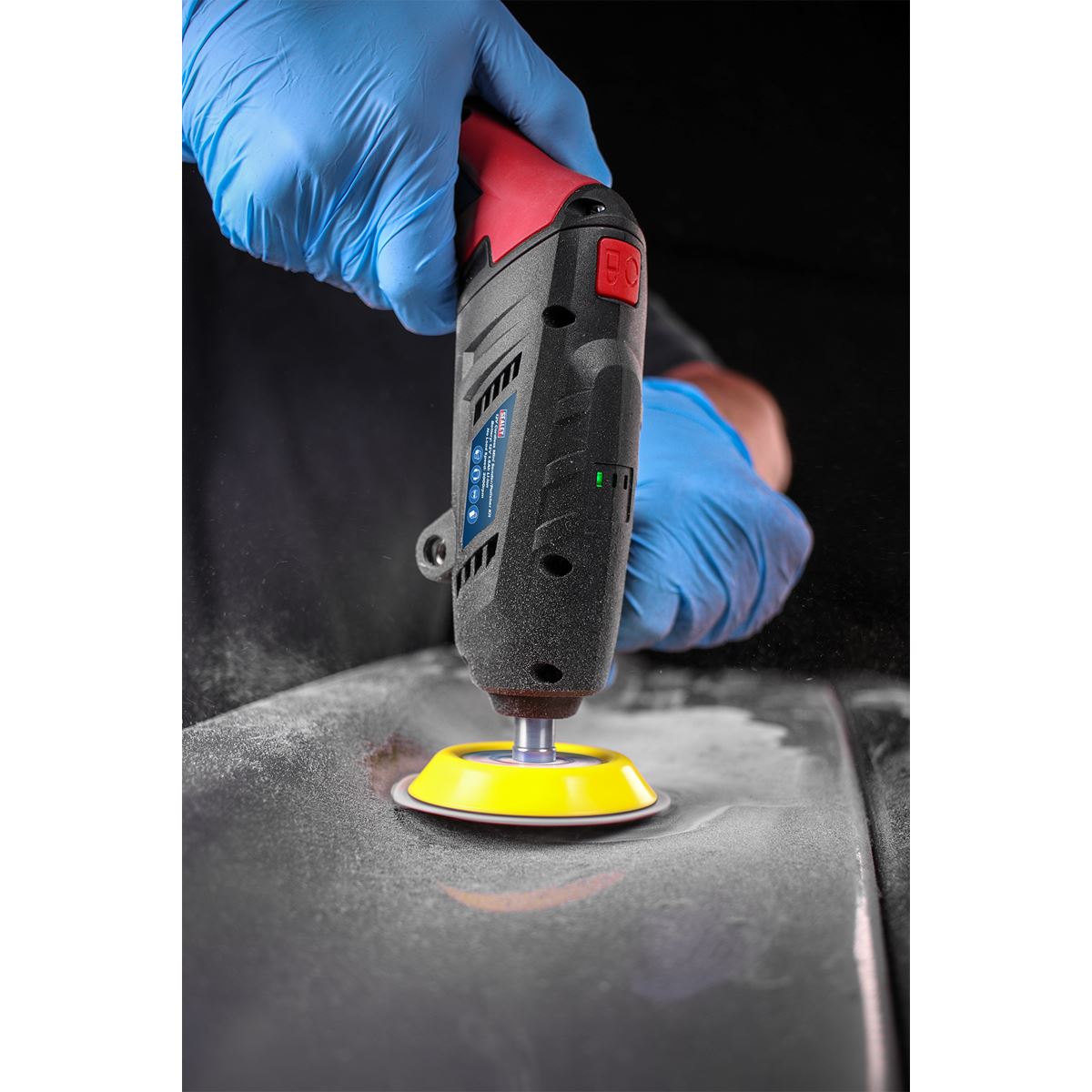 Sealey Cordless Mini Sander/Polisher Kit �75mm 12V Lithium-ion CP2812V