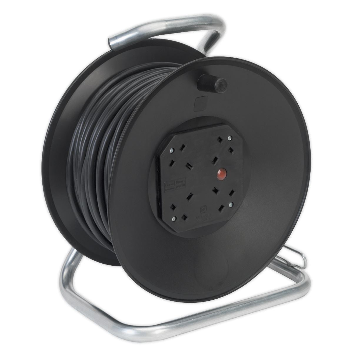 Sealey Cable Reel 50m 4 x 230V 1.5mm� Heavy-Duty Thermal Trip CR50/1.5