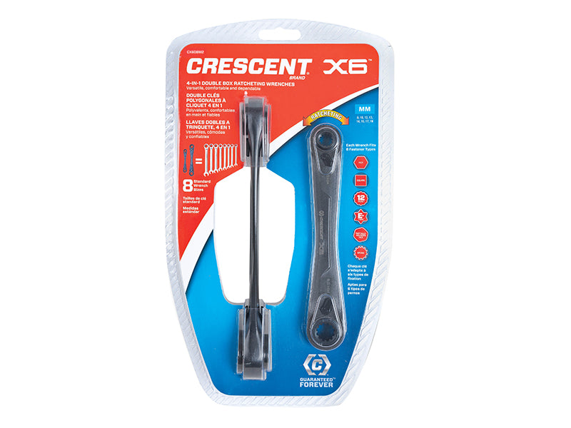 Crescent® X6™ Ratcheting Spanner Set, 2 Piece CRECX6DBM2