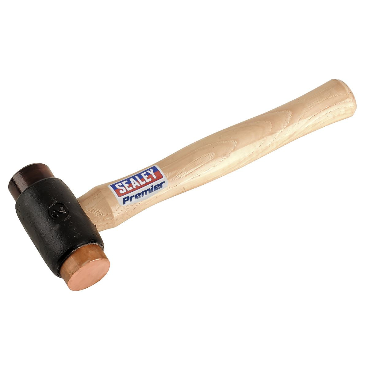 Sealey Copper/Rawhide Faced Hammer 2.25lb Hickory Shaft CRF25