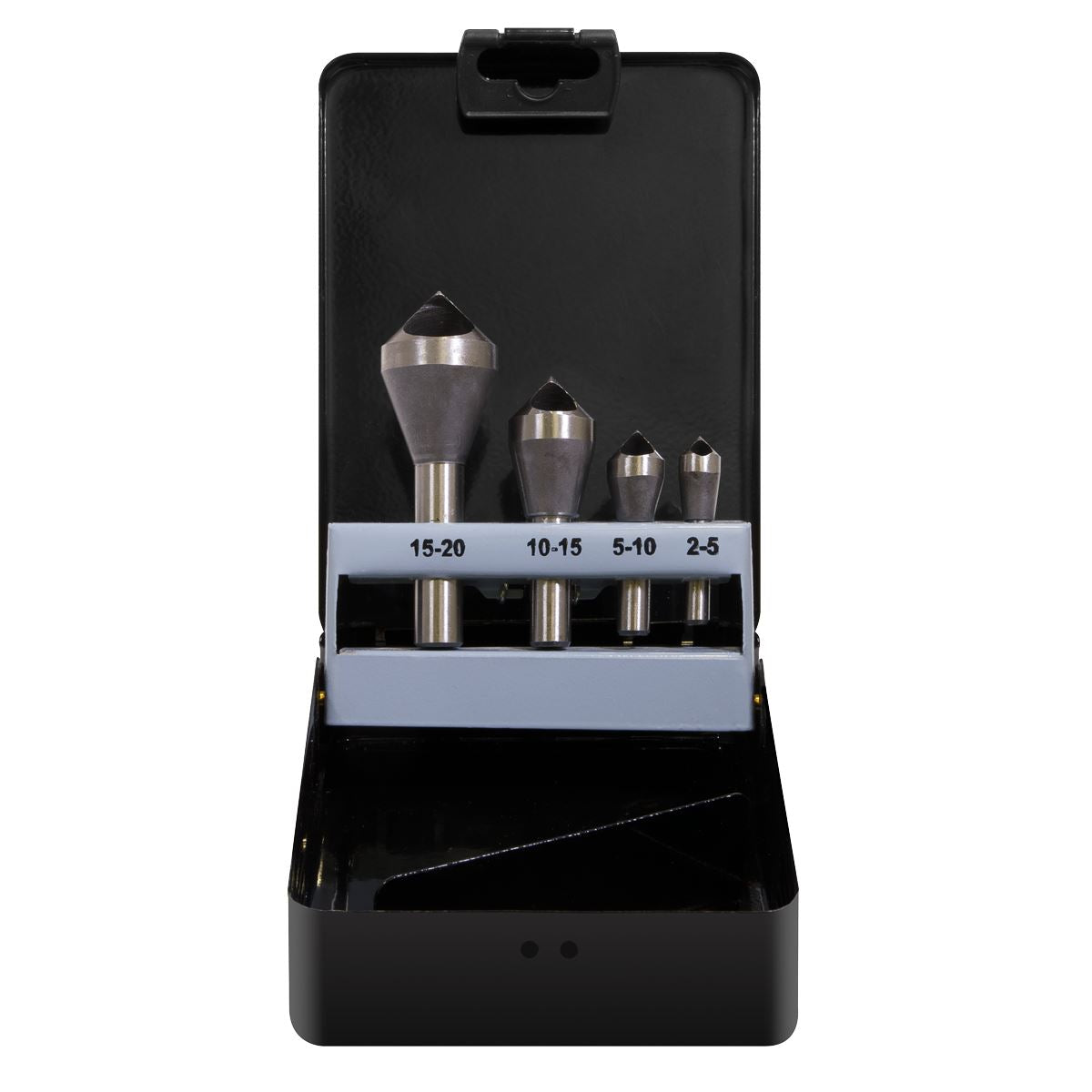 Sealey Slotted Deburring Countersink Drill Bit Set 4pc 90� CSSET4O