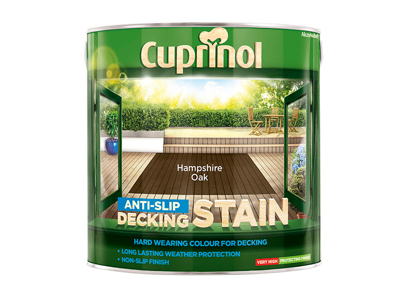 Cuprinol Anti-Slip Decking Stain Hampshire Oak 2.5 litre CUPUTDSHO25L