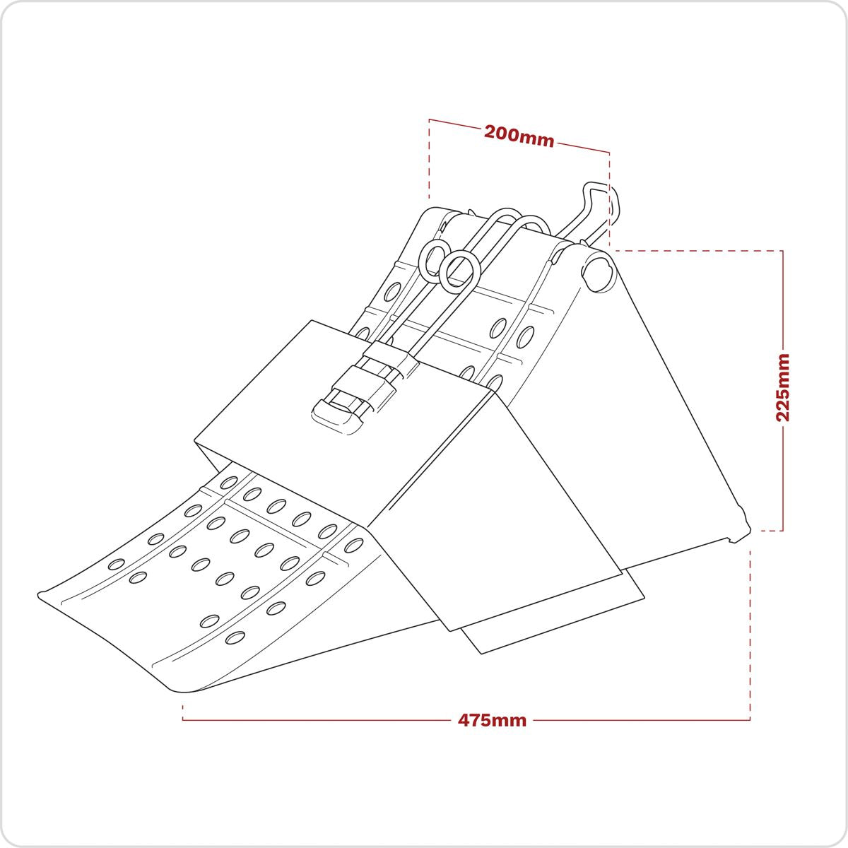 Sealey Wheel Chock with Bracket - Commercial CV127
