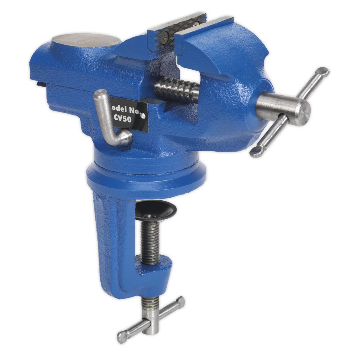 Sealey 50mm Portable Bench & Table Vice with 360� Swivel Base CV50