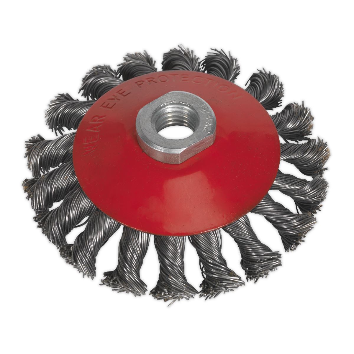 Sealey Conical Wire Brush �100mm M10 x 1.5mm CWB100