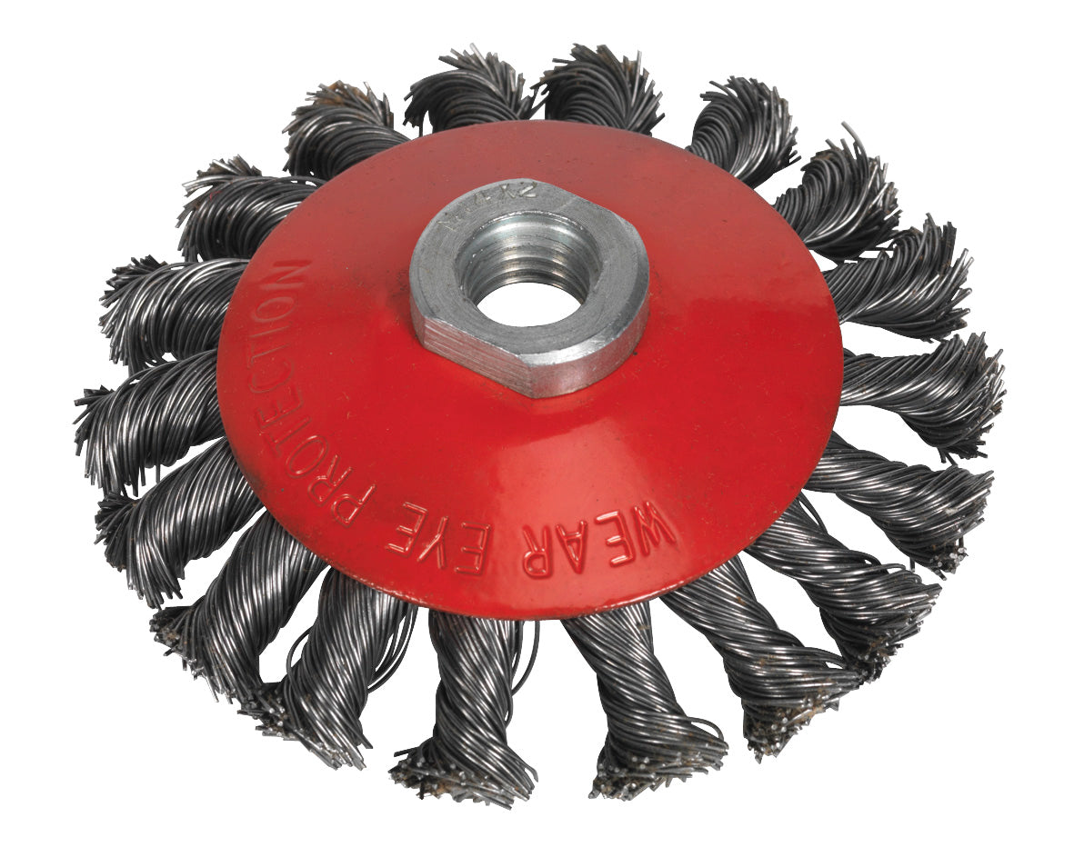 Sealey Conical Wire Brush �100mm M14 x 2mm CWB101