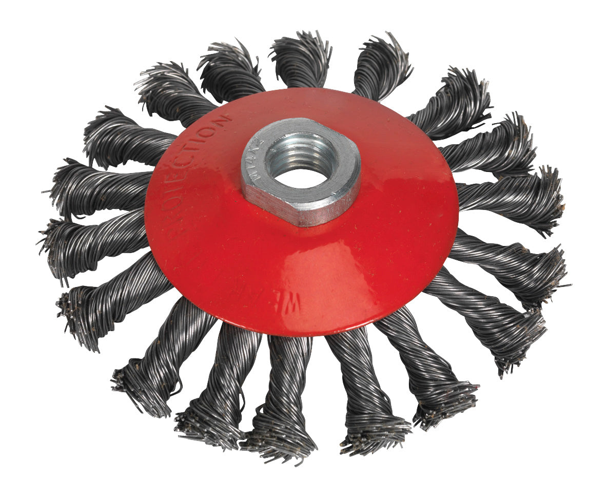 Sealey Conical Wire Brush �115mm M14 x 2mm CWB115