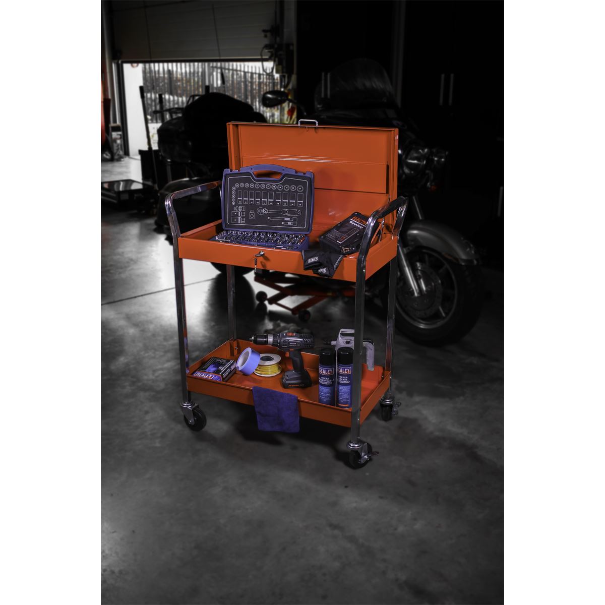 Sealey Trolley 2-Level Heavy-Duty with Lockable Top CX104