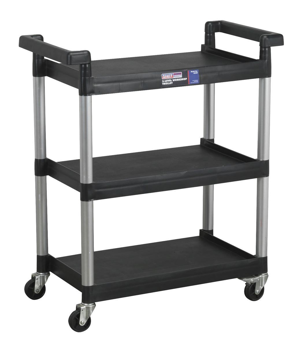 Sealey Workshop Trolley 3-Level - 3 Wall CX308