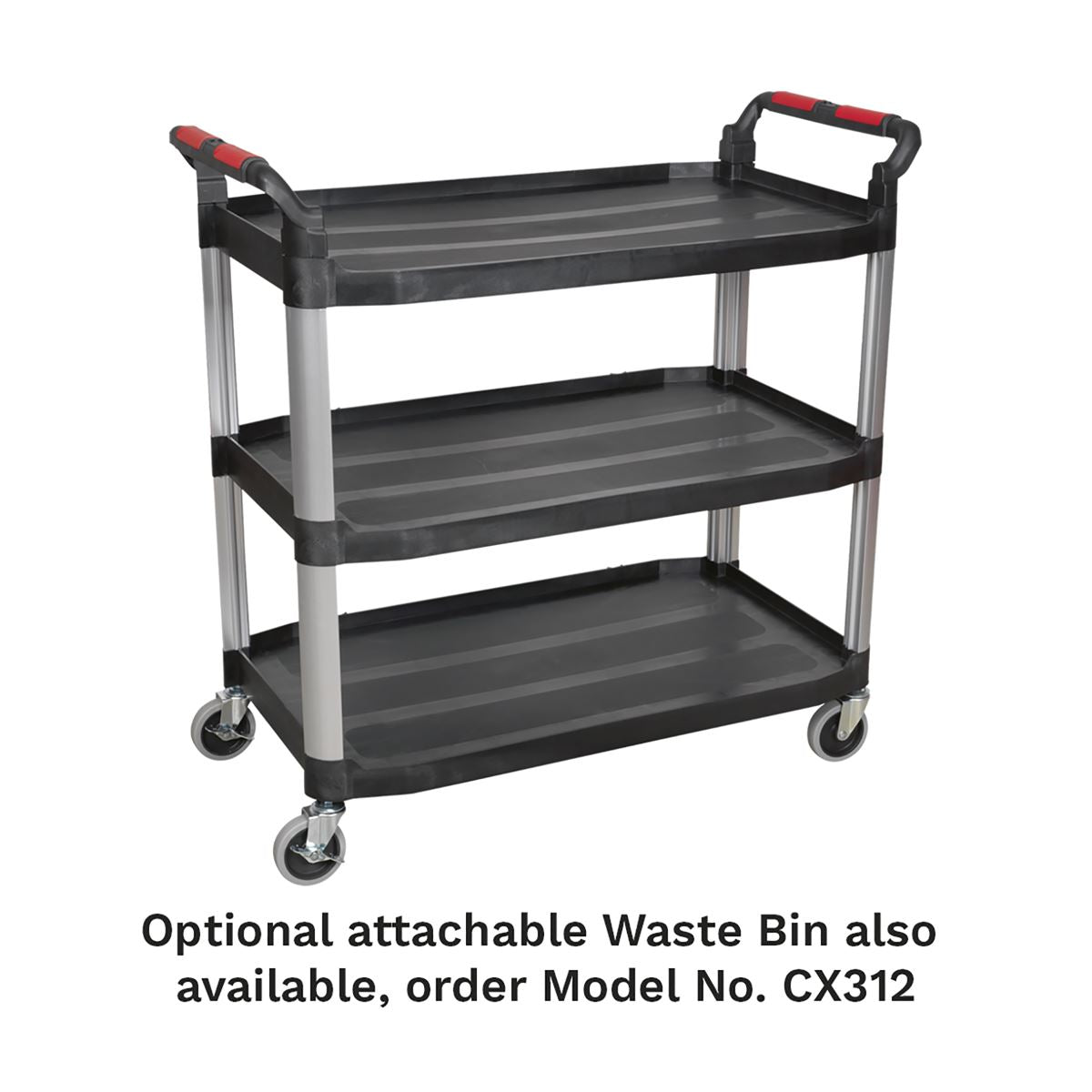 Sealey Workshop Trolley 3-Level Composite - 3 Wall CX310