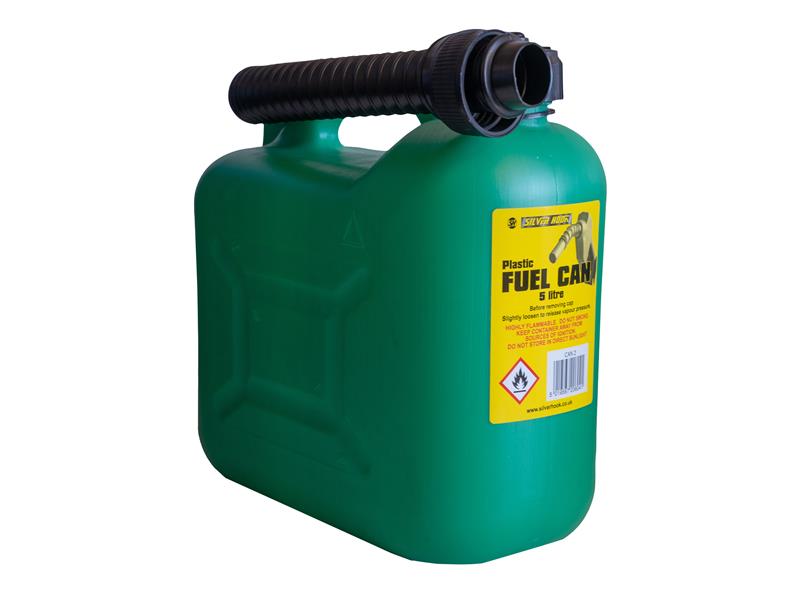 Silverhook Unleaded Petrol Can & Spout Green 5 litre D/ICAN2