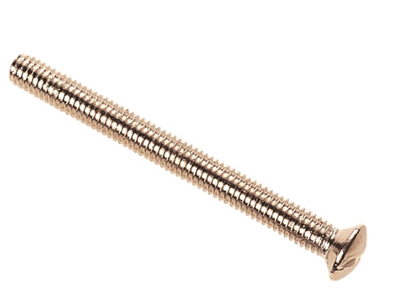 Dencon Nickle Plated Switch Socket Plate Screws 3.5 x 38mm Pack 10 DCN113810NB