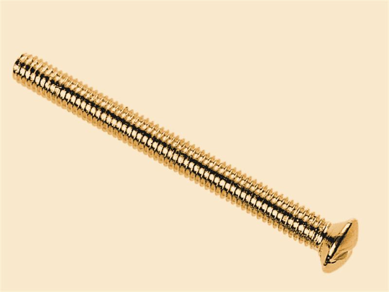 Dencon Brass Switch Socket Plate Screws 3.5 x 38mm Pack of 10 DCN1138B10NB
