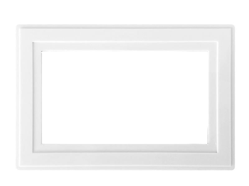 Dencon White Finger Plate 2 Gang Suitable For Flush Switches DCN88062NB