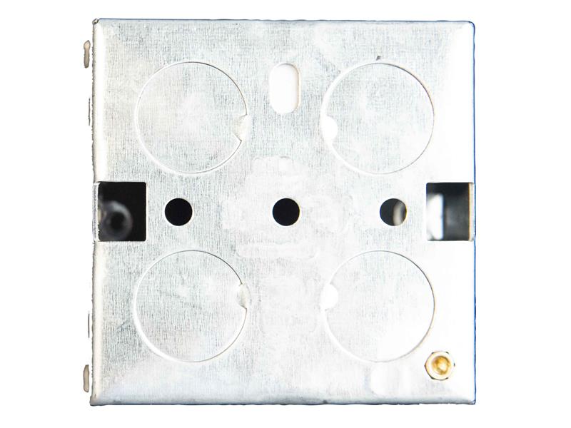 Dencon Electric Metal Back Box 1 Gang 35mm Multiple Knock Outs DCN8844NB