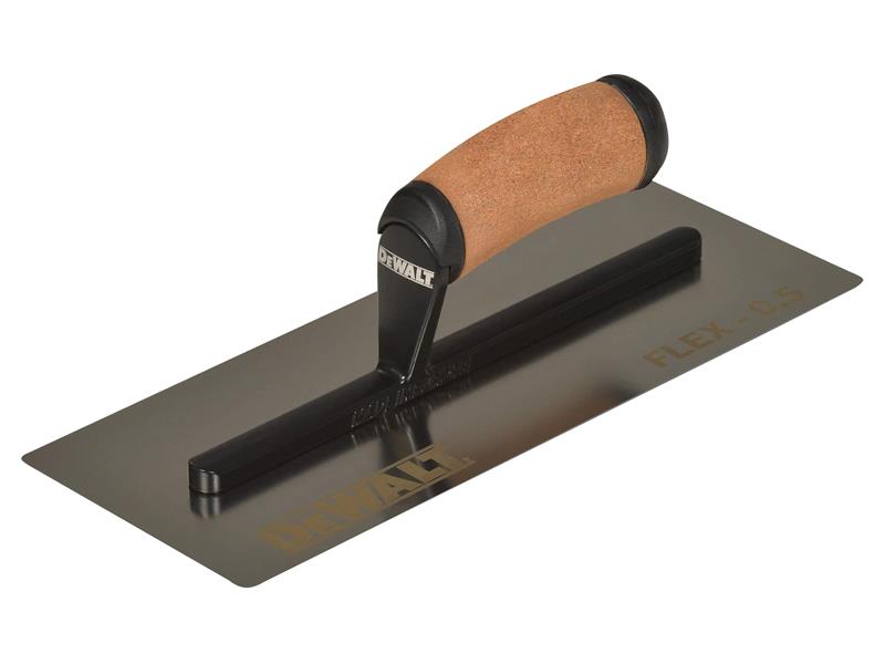 DEWALT Drywall 0.5mm FLEX Stainless Steel Flat Trowel, Leather Handle 12in DDW2981