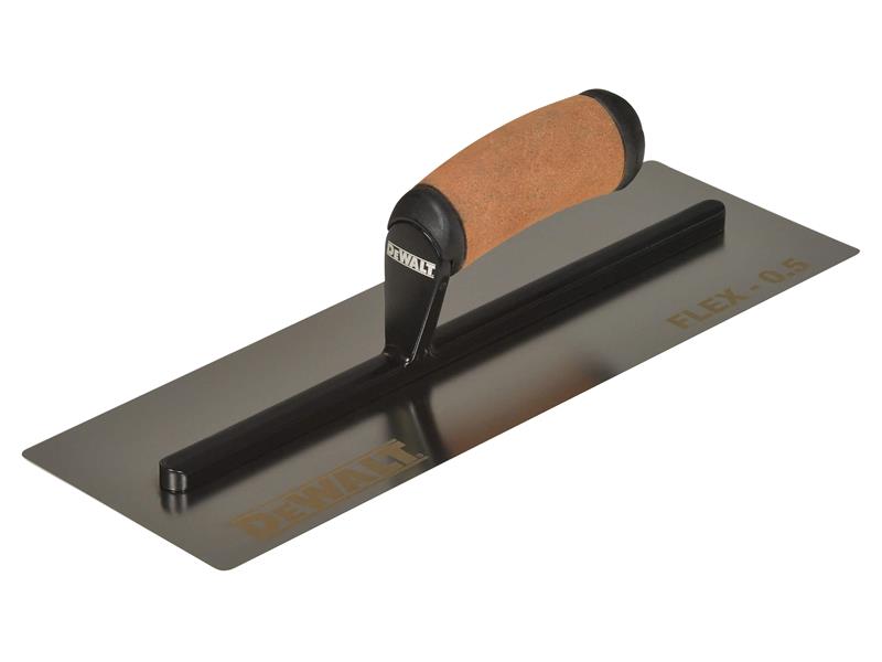 DEWALT Drywall 0.5mm FLEX Stainless Steel Flat Trowel, Leather Handle 14in DDW2982