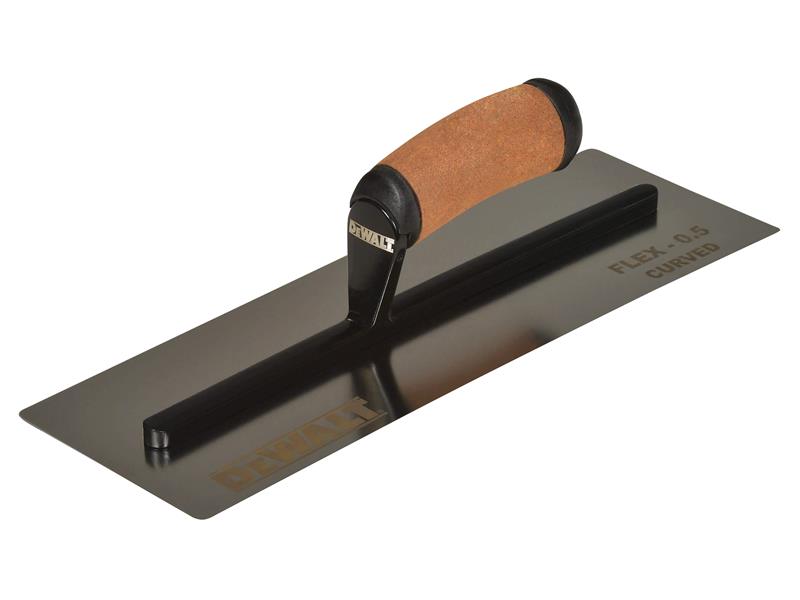 DEWALT Drywall 0.5mm FLEX Stainless Steel Curved Trowel, Leather Handle 14in DDW2987