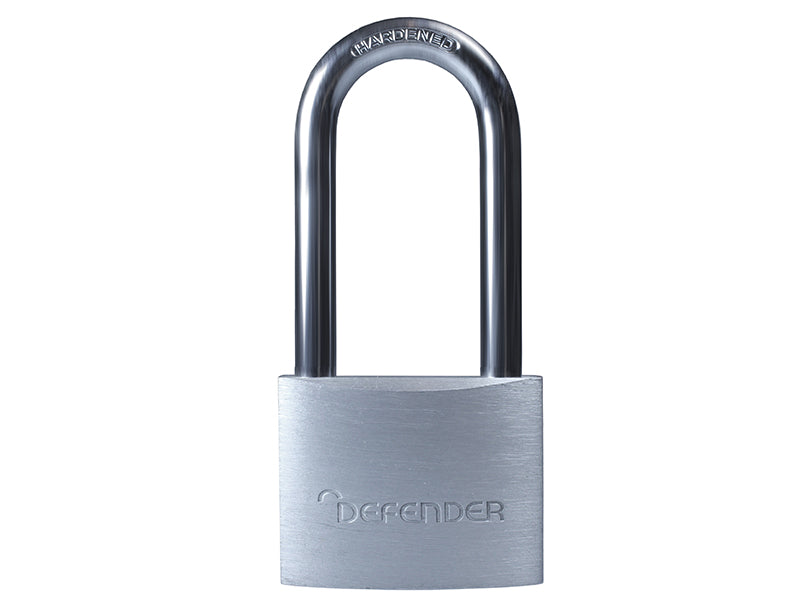 DEFENDER Aluminium Padlock Keyed Alike Long Shackle 40mm DEFDFAL4LKA