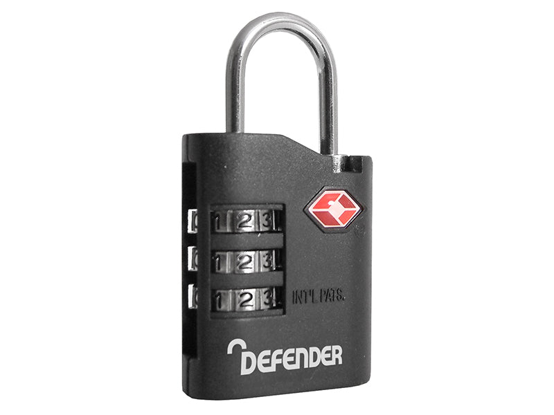 DEFENDER TSA Combination Padlock 35mm DEFTSACOMB30