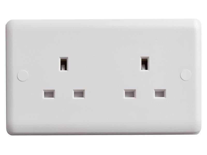 Deta Vimark Unswitched Socket 2-Gang 13A DETVC1208