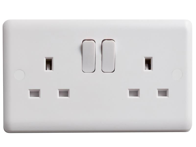 Deta Vimark Switched Socket 2-Gang 13A DETVC1209S