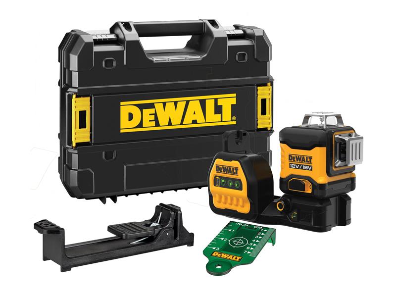 DEWALT DCE089NG18 3 x 360° Green Multi-Line Laser 12/18V Bare Unit DEW089NG
