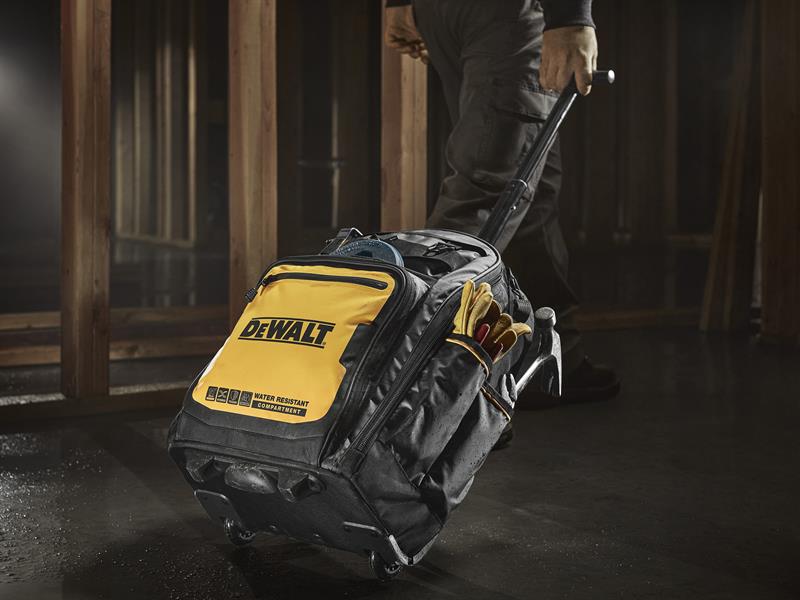 DEWALT Backpack On Wheels 46 Various Pockets Padded Shoulder Straps DWST60101