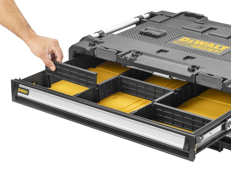 DEWALT TOUGHSYSTEM 2.0 DXL Shallow Drawer Unit Size 645 x 470 x 60mm DEW185201