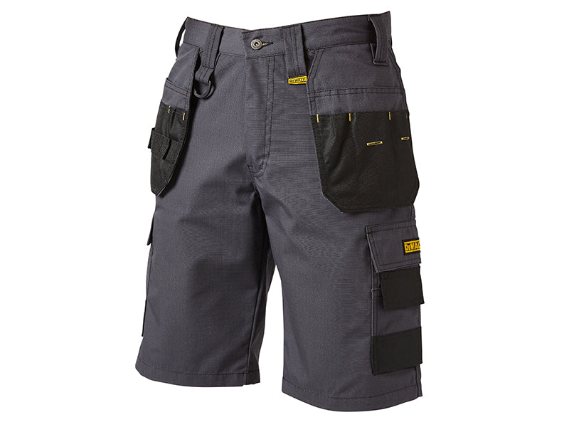 DEWALT Cheverley Lightweight Grey Polycotton Shorts Waist 36in DEWCHEV36W