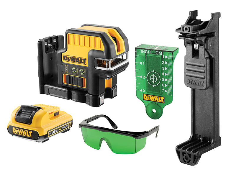 DEWALT DCE0825D1G 5 Spot Cross Line Laser Green 12V 1 x 2.0Ah Li-ion DEWDCE825D1G