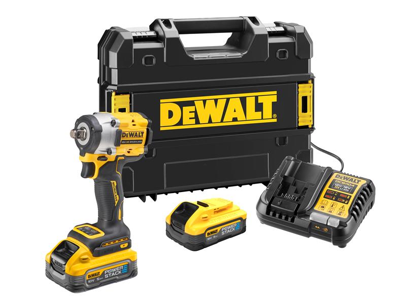 DEWALT DCF921H2T XR BL 1/2in Impact Wrench 18V 2 x 5.0Ah POWERSTACK™ Li-ion DEWDCF921H2T