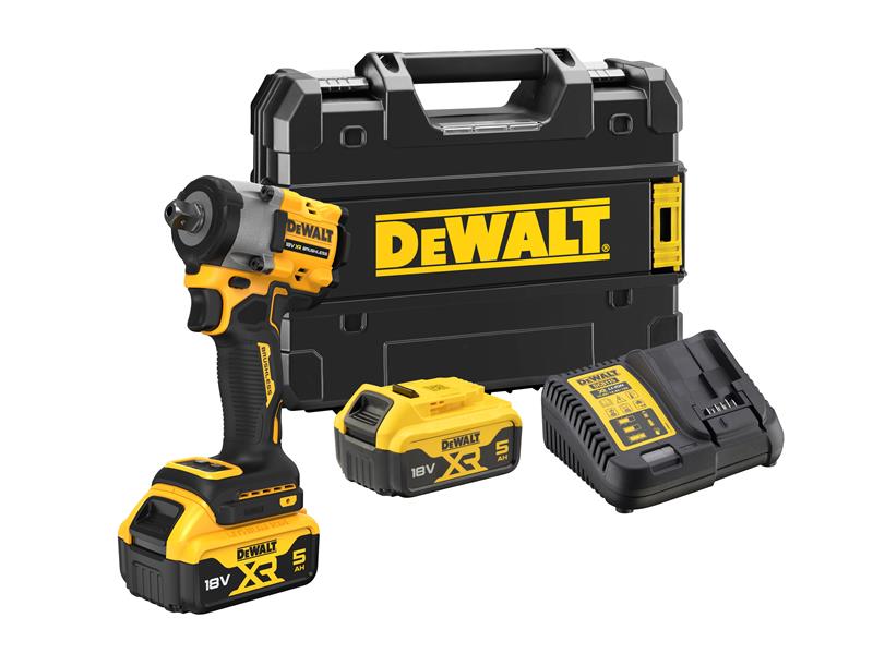 DEWALT DCF922P2T XR BL 1/2in Impact Wrench 18V 2 x 5.0Ah Li-ion DEWDCF922P2T