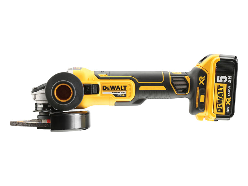 DEWALT DCG405P2 XR Brushless Grinder 125mm 18V 2 x 5.0Ah Li-ion DEWDCG405P2